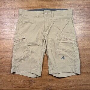 Eddie Bauer First Ascent Guide Pro Shorts Men's 35 Beige Stretch Hiking Outdoors